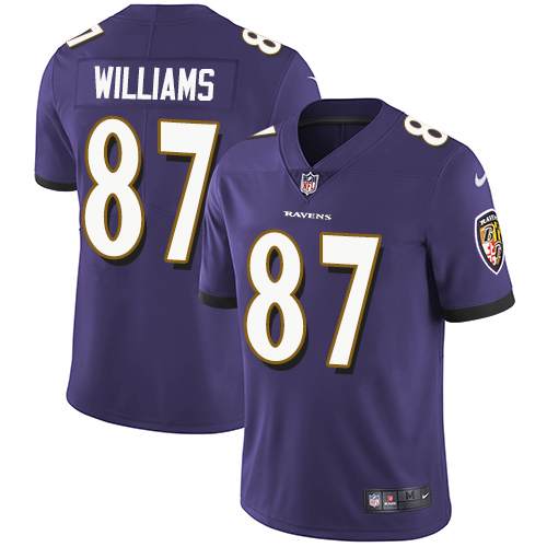 Nike Ravens #87 Maxx Williams Purple Team Color Men's Stitched NFL Vapor Untouchable Limited Jersey - Click Image to Close